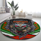 South Sydney Rabbitohs Round Carpet The Scream of Lightning Eyes - Indigenous Dot Ripping Effect