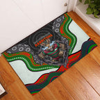 South Sydney Rabbitohs Rubber Doormat The Scream of Lightning Eyes - Indigenous Dot Ripping Effect