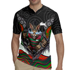 South Sydney Rabbitohs Rugby Jersey The Scream of Lightning Eyes - Indigenous Dot Ripping Effect