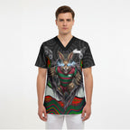 South Sydney Rabbitohs Scrub Top The Scream of Lightning Eyes - Indigenous Dot Ripping Effect