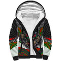 South Sydney Rabbitohs Sherpa Hoodie The Scream of Lightning Eyes - Indigenous Dot Ripping Effect