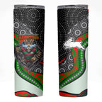 South Sydney Rabbitohs Skinny Tumbler The Scream of Lightning Eyes - Indigenous Dot Ripping Effect