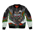 South Sydney Rabbitohs Sleeve Zip Bomber Jacket The Scream of Lightning Eyes - Indigenous Dot Ripping Effect
