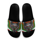 South Sydney Rabbitohs Slide Sandals The Scream of Lightning Eyes - Indigenous Dot Ripping Effect