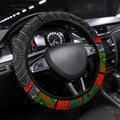 South Sydney Rabbitohs Steering Wheel Cover The Scream of Lightning Eyes - Indigenous Dot Ripping Effect