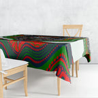 South Sydney Rabbitohs Tablecloth The Scream of Lightning Eyes - Indigenous Dot Ripping Effect
