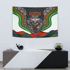 South Sydney Rabbitohs Tapestry The Scream of Lightning Eyes - Indigenous Dot Ripping Effect