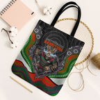 South Sydney Rabbitohs Tote Bag The Scream of Lightning Eyes - Indigenous Dot Ripping Effect