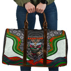 South Sydney Rabbitohs Travel Bag The Scream of Lightning Eyes - Indigenous Dot Ripping Effect