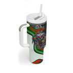 South Sydney Rabbitohs Tumbler With Handle The Scream of Lightning Eyes - Indigenous Dot Ripping Effect