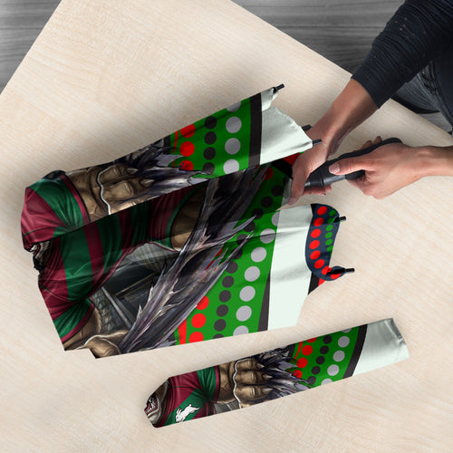 South Sydney Rabbitohs Umbrella The Scream of Lightning Eyes - Indigenous Dot Ripping Effect