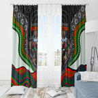 South Sydney Rabbitohs Window Curtain The Scream of Lightning Eyes - Indigenous Dot Ripping Effect