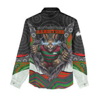 South Sydney Rabbitohs Women Casual Shirt The Scream of Lightning Eyes - Indigenous Dot Ripping Effect