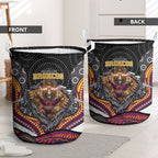 Brisbane Broncos Laundry Basket The Scream of Lightning Eyes - Indigenous Dot Ripping Effect
