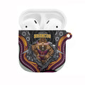 Brisbane Broncos AirPods Case The Scream of Lightning Eyes - Indigenous Dot Ripping Effect