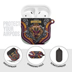 Brisbane Broncos AirPods Case The Scream of Lightning Eyes - Indigenous Dot Ripping Effect