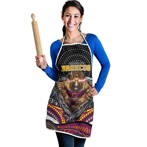 Brisbane Broncos Apron The Scream of Lightning Eyes - Indigenous Dot Ripping Effect