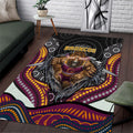 Brisbane Broncos Area Rug The Scream of Lightning Eyes - Indigenous Dot Ripping Effect