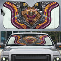 Brisbane Broncos Auto Sun Shade The Scream of Lightning Eyes - Indigenous Dot Ripping Effect