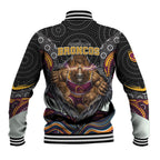 Brisbane Broncos Baseball Jacket The Scream of Lightning Eyes - Indigenous Dot Ripping Effect
