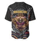 Brisbane Broncos Baseball Jersey The Scream of Lightning Eyes - Indigenous Dot Ripping Effect
