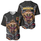 Brisbane Broncos Baseball Jersey The Scream of Lightning Eyes - Indigenous Dot Ripping Effect