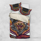 Brisbane Broncos Bedding Set The Scream of Lightning Eyes - Indigenous Dot Ripping Effect