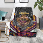 Brisbane Broncos Blanket The Scream of Lightning Eyes - Indigenous Dot Ripping Effect