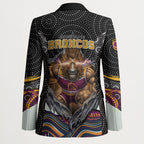 Brisbane Broncos Blazer The Scream of Lightning Eyes - Indigenous Dot Ripping Effect