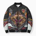 Brisbane Broncos Bomber Puffer Jacket The Scream of Lightning Eyes - Indigenous Dot Ripping Effect