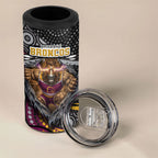 Brisbane Broncos 4 in 1 Can Cooler Tumbler The Scream of Lightning Eyes - Indigenous Dot Ripping Effect