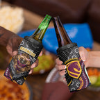 Brisbane Broncos 4 in 1 Can Cooler Tumbler The Scream of Lightning Eyes - Indigenous Dot Ripping Effect
