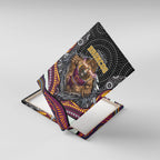 Brisbane Broncos Canvas Wall Art The Scream of Lightning Eyes - Indigenous Dot Ripping Effect