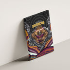Brisbane Broncos Canvas Wall Art The Scream of Lightning Eyes - Indigenous Dot Ripping Effect