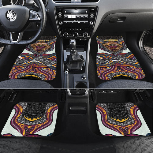 Brisbane Broncos Car Mats The Scream of Lightning Eyes - Indigenous Dot Ripping Effect