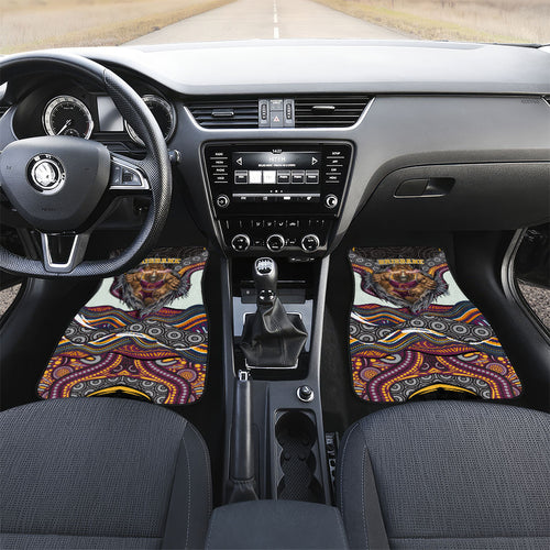Brisbane Broncos Car Mats The Scream of Lightning Eyes - Indigenous Dot Ripping Effect