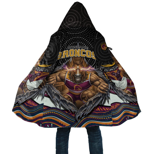 Brisbane Broncos Cloak The Scream of Lightning Eyes - Indigenous Dot Ripping Effect