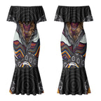 Brisbane Broncos Couples Matching Mermaid Dress and Hawaiian Shirt The Scream of Lightning Eyes - Indigenous Dot Ripping Effect