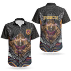 Brisbane Broncos Couples Matching Off Shoulder Maxi Dress and Hawaiian Shirt The Scream of Lightning Eyes - Indigenous Dot Ripping Effect