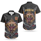 Brisbane Broncos Couples Matching Puletasi and Hawaiian Shirt The Scream of Lightning Eyes - Indigenous Dot Ripping Effect