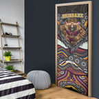 Brisbane Broncos Door Cover The Scream of Lightning Eyes - Indigenous Dot Ripping Effect