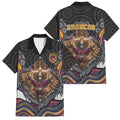Brisbane Broncos Family Matching Puletasi and Hawaiian Shirt The Scream of Lightning Eyes - Indigenous Dot Ripping Effect