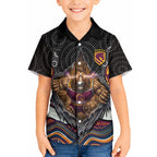 Brisbane Broncos Hawaiian Shirt The Scream of Lightning Eyes - Indigenous Dot Ripping Effect