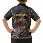 Brisbane Broncos Hawaiian Shirt The Scream of Lightning Eyes - Indigenous Dot Ripping Effect