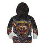 Brisbane Broncos Kid Hoodie The Scream of Lightning Eyes - Indigenous Dot Ripping Effect