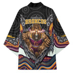 Brisbane Broncos Kimono The Scream of Lightning Eyes - Indigenous Dot Ripping Effect