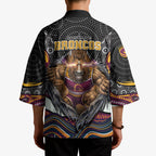 Brisbane Broncos Kimono The Scream of Lightning Eyes - Indigenous Dot Ripping Effect