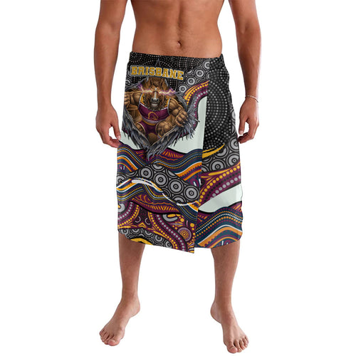 Brisbane Broncos Lavalava The Scream of Lightning Eyes - Indigenous Dot Ripping Effect