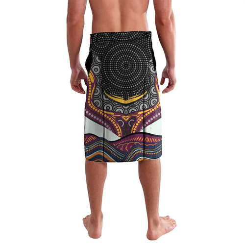 Brisbane Broncos Lavalava The Scream of Lightning Eyes - Indigenous Dot Ripping Effect