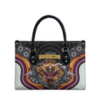 Brisbane Broncos Leather Bag The Scream of Lightning Eyes - Indigenous Dot Ripping Effect